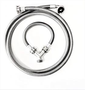 Shk-ss-6gn Shark Industrial Shk-ss-6gn/1sn-adpy Steam Dryer Installation Kit - 6ft Stainless Steel Braided Hose With 3/4 Inch Fht