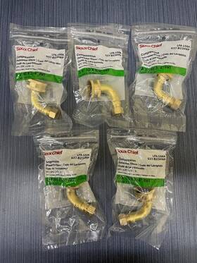 637-b23hwp Sioux Chief 739236447050 5-pack 3/8 Inch Od X 3/4 Fht Dishwasher Elbow Lfa-158a /