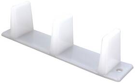 16451 Slide-co Sliding Closet Door Bottom Guide 4-3/16 Inch Plastic White