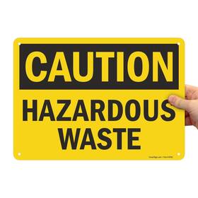 S-0519-al-14 Smartsign Inch Caution - Hazardous Waste Sign 10 X 14 Aluminum