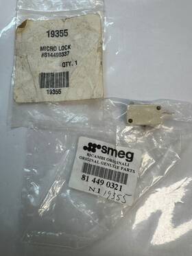 019355 Smeg Dishwasher Door Lock Micro 19355 Interlock Latch Switch Genuine Oem