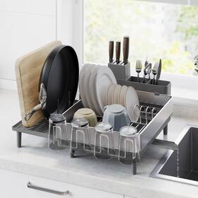 Ukcs037g01 Songmics Large Dish Drying Rack Expandable Dryer For Kitchen Counter S