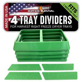 G-med-div-1 Sophos Survival Tray Dividers For Medium Harvest Right Freeze Dryer Trays Set Of 4