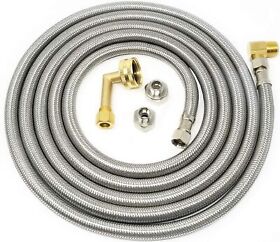 Kssdwhk-120 Stainless Steel Dishwasher Hose Kit Burst Proof Water Supply Line With 3/8