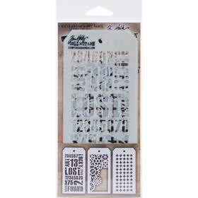Mts-1 Stampers Anonymous Tim Holtz Mini Layered Stencil Set 3/pkg-set #1