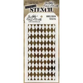 Ths-016 Stampers Anonymous 3 Pack - Tim Holtz Layered Stencil 4.125 Inch X8.5 -harlequin