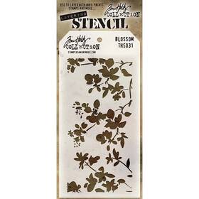 Ths-031 Stampers Anonymous 3 Pack - Tim Holtz Layered Stencil 4.125 Inch X8.5 -blossom