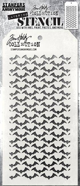 Ths-046 Stampers Anonymous 3 Pack - Tim Holtz Layered Stencil 4.125 Inch X8.5 -batground