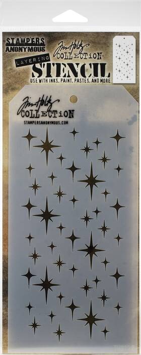Ths-132 Stampers Anonymous 3 Pack Tim Holtz Layered Stencil 4.125 Inch X8.5 -sparkle