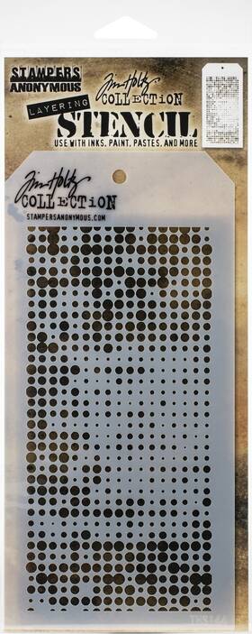 Ths-144 Stampers Anonymous 3 Pack - Tim Holtz Layered Stencil 4.125 Inch X8.5 -halftone -layered