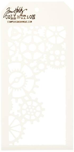 Ths052 Stampers Anonymous Gears Tim Holtz Layered Stencil 4.125 Inch By 8.5 Wh