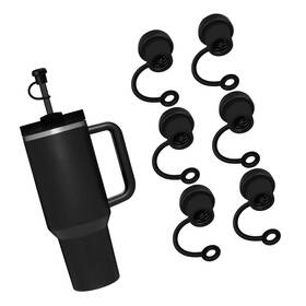 Strendier 766997677969 6 Pack Adjustable Silicone Straw Toppers Food-grade Reusable Covers Co