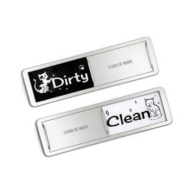 Cx20211208-7 Strendier Dishwasher Magnet Clean Dirty Sign Non-scratching Cat Design White A