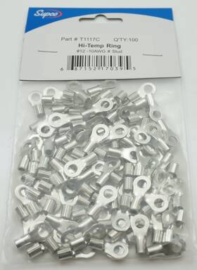 T1117c Supco Hi-temp Ring 100 Pack 12-10 Awg #10 Stud 13/64 Inch I.d