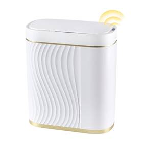 Jx0712 Syncvibe Bathroom Sensor Trash Can With Lid 2 Gallon Automatic Bin 7.5 Liter Sm