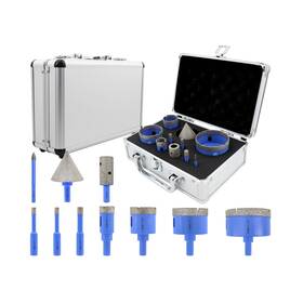 Tl2-e01405t103 Tenstrol Diamond Tile Hole Saw Kit - 10pcs 1/4ftft X 2 5/16ftft 4/5ftft 1-3/8ftft 2ftft 2-1