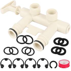 7129871 Tergtiry - Water Softener Bypass Valve Assembly Kit With 2 Adapters Cli