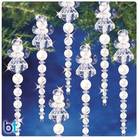 7476 The Beadery Beaded Ornament Kit Ang Icicle Angel Makes 24