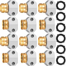 Gfa-therwen-1048 Therwen 6 Sets Garden Water Hose Repair Connector Kit Zinc And Aluminum Male