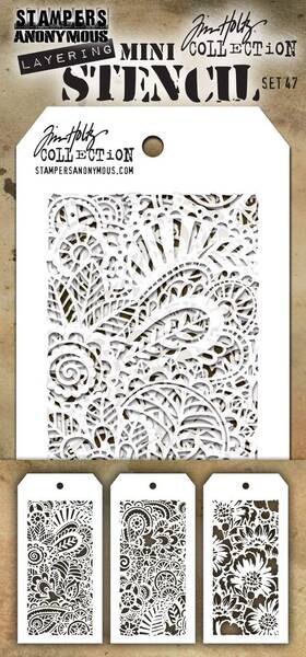 Mst47 Tim Holtz - Stampers Anon Mini Stencil Set #47