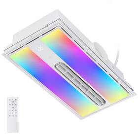 Heater-c-7 Toyousea Bathroom Fan With Heater And Light 7 Rgb Modes 1800w 1.0 Sone 230 C