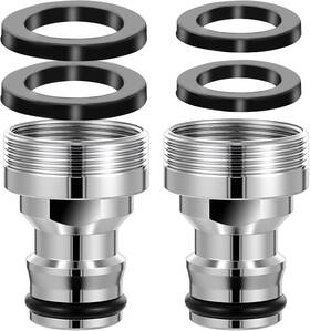 Trinkrittey 445035666693 2 Pack Dishwasher Faucet Adapter Snap Connection Portable Was