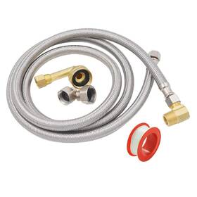 Tt Flex 768564636485 Universal Dishwasher Installation Kit12 Ft Stainless Steel Braided Ho