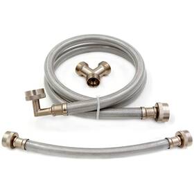 Tt Flex 782905080478 Steam Dryer Hose Installation Kit - Braided Stainless Steel Hoses 6 Ft Long