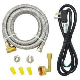 Tt Flex 788405185316 Universal Dishwasher Installation Kit 6 Ft Stainless Steel Hose Bu