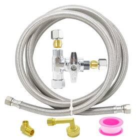 Dwk-v-120 Tt Flex Ttflex Dishwasher Installation Kit 10 Ft Stainless Steel Braided Hose With 3