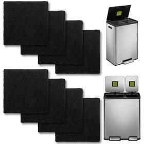 5258fbqs6634 Tweruna 8 Pack Trash Can Odor Filter Refills For Compost Bin Square Carbon Filt