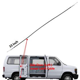 Yl-rc016 Unikpas Lower Door Latch Release Cable Compatible For Side Black