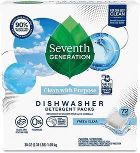Unilever 732913451739 Seventh Generation Dishwasher Detergent Packs For Sparkling Dishes Free And Clear
