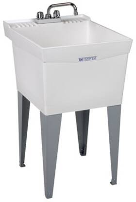 19cf Utilatub Laundry Tub Kit White With Faucet 20 X 24 Inch -