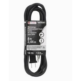 070307 Utilitech Power Supply Cord 8-ft 2-prong Black Garbage Disposal Appliance