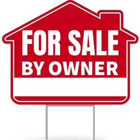 Fsbo-1 Venicor 1pc For Sale By Owner Sign With Stakes 17 Inches 13 - Double Sided
