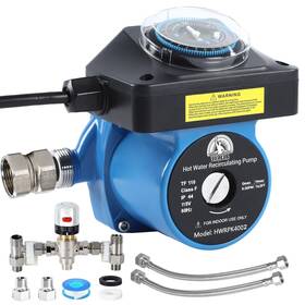 Hwrpk4002 Veriwis Hot Water Recirculating Pump Kit For Tank Heater Adjust Bypass Valve Timer
