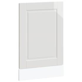 854129 Vidaxl Dishwasher Panel High Gloss White Engineered Wood 17.7x0.6x26.4 In