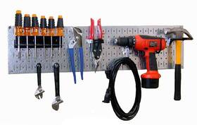 30-wrr-100gvb Wall Control Galvanized Steel Pegboard Starter Kit