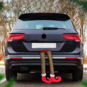 An-004 Wastroyal Funny Christmas Elf Leg Decorations Novelty Car Hangers Festive Easy I