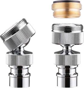 Waternymph 445007131112 Dishwasher Faucet Adapter Brass Snap 55/64-27 Thread With S