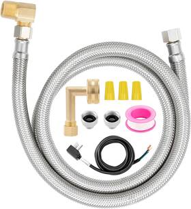 Wh036 Watflow 4ft Dishwasher Installation Kit 3/8 Inch Compression And Mip Elbow 3/4 Fht