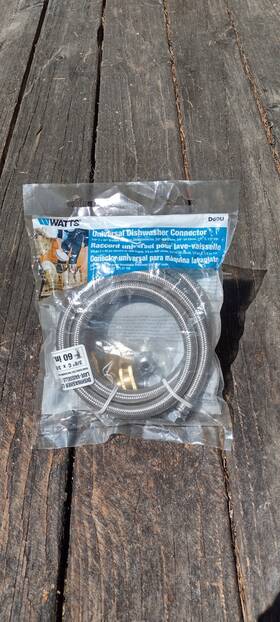 D60u Watts 098268463989 New Universal Dishwasher Connector 60 Inch 3/8 C X By