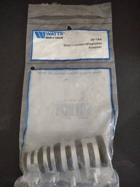 25-1ba Watts Dishwasher Disposal Connection With 4 Steel Clamps