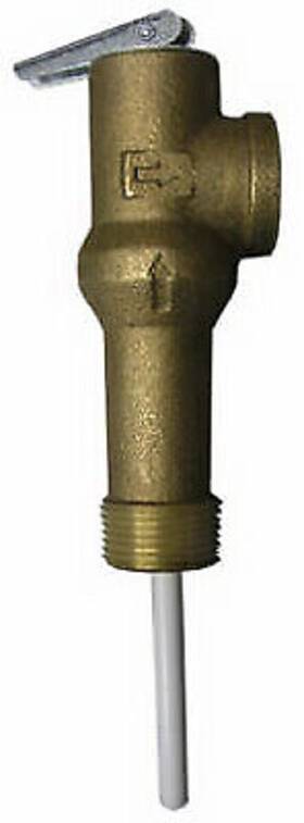 Ll100xl-dp-150 Watts Brass & Tubular Ll100xl-dp-150/210 Water Heater Temperature And Pressure Relief Valve Long Shank Thermostat 3/4- Inch 3