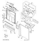 Gld5500l00bb Wd21x10224 Ge Dishwasher Door