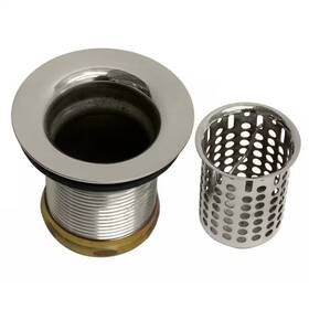 Westbrass 726084315556 Junior Bar/laundry Sink Drain Assembly With Removable Strainer Basket Polished