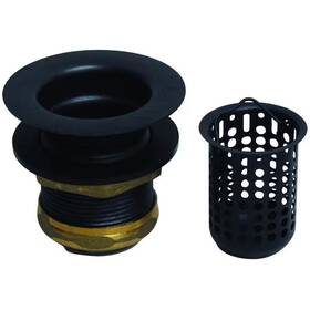 Westbrass 744110919875 Junior Bar/laundry Sink Drain Assembly With Removable Strainer Basket Matte Bla