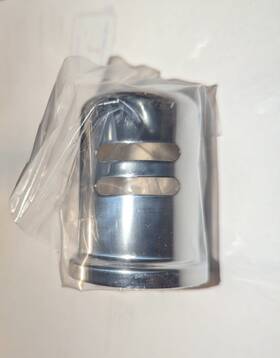 D201-1-26 Westbrass 1-5/8 Inch X 2-1/4 Solid Brass Air Gap Cap Only Skirted