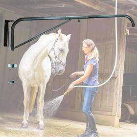 Wgohose 716151394362 Swinging Arm Horse Wash Attachment - Wall-mounted Spray Boom Preventing Tangl